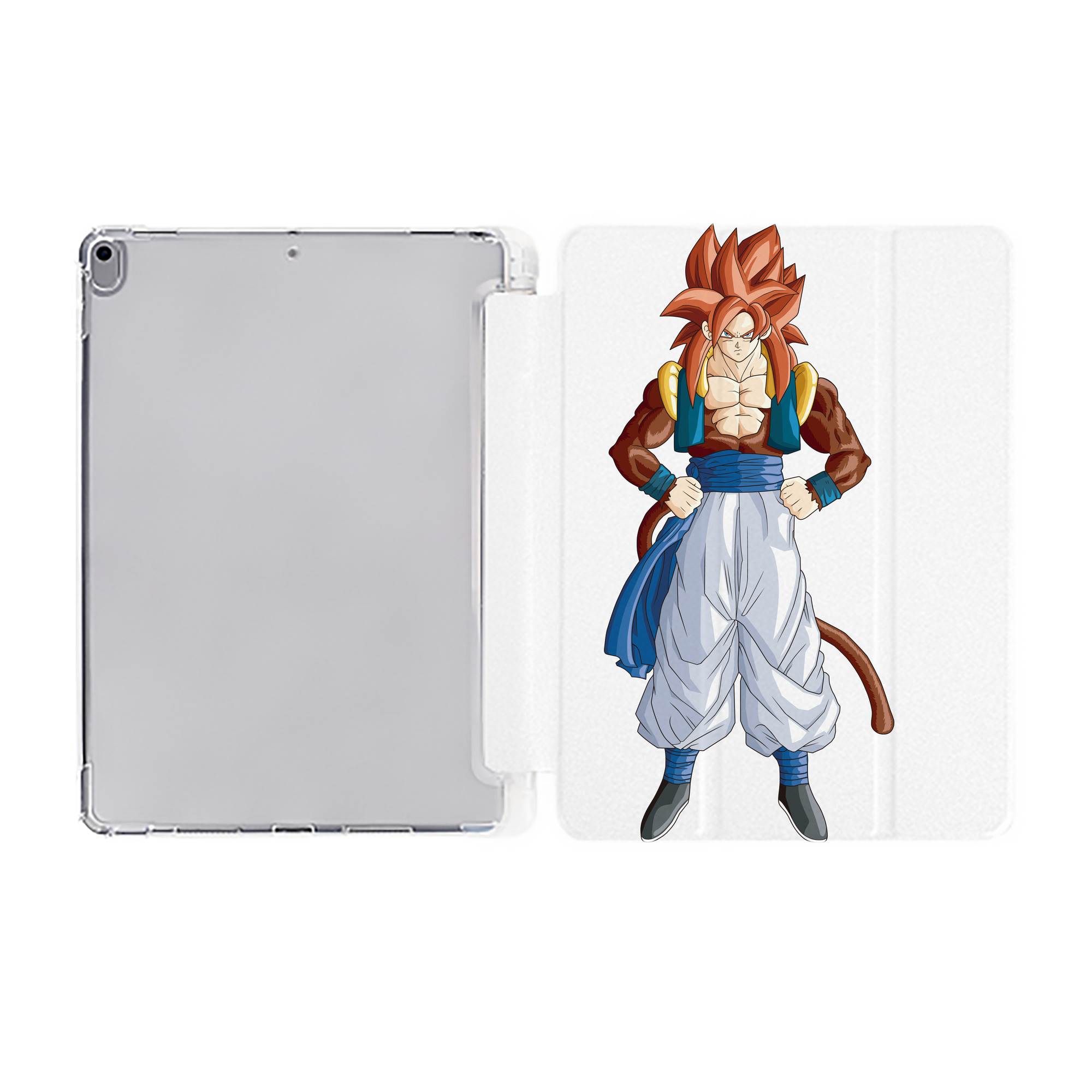 （画像用） ドラゴンボール 孫悟空（そん ごくう）Son Goku カカロット DRAGON BALL Kakarotto IPad ケース ペン収納付き 三つ折りスタンド PUレザー×シリコン 対応機種9.5/10.5/10.9インチ